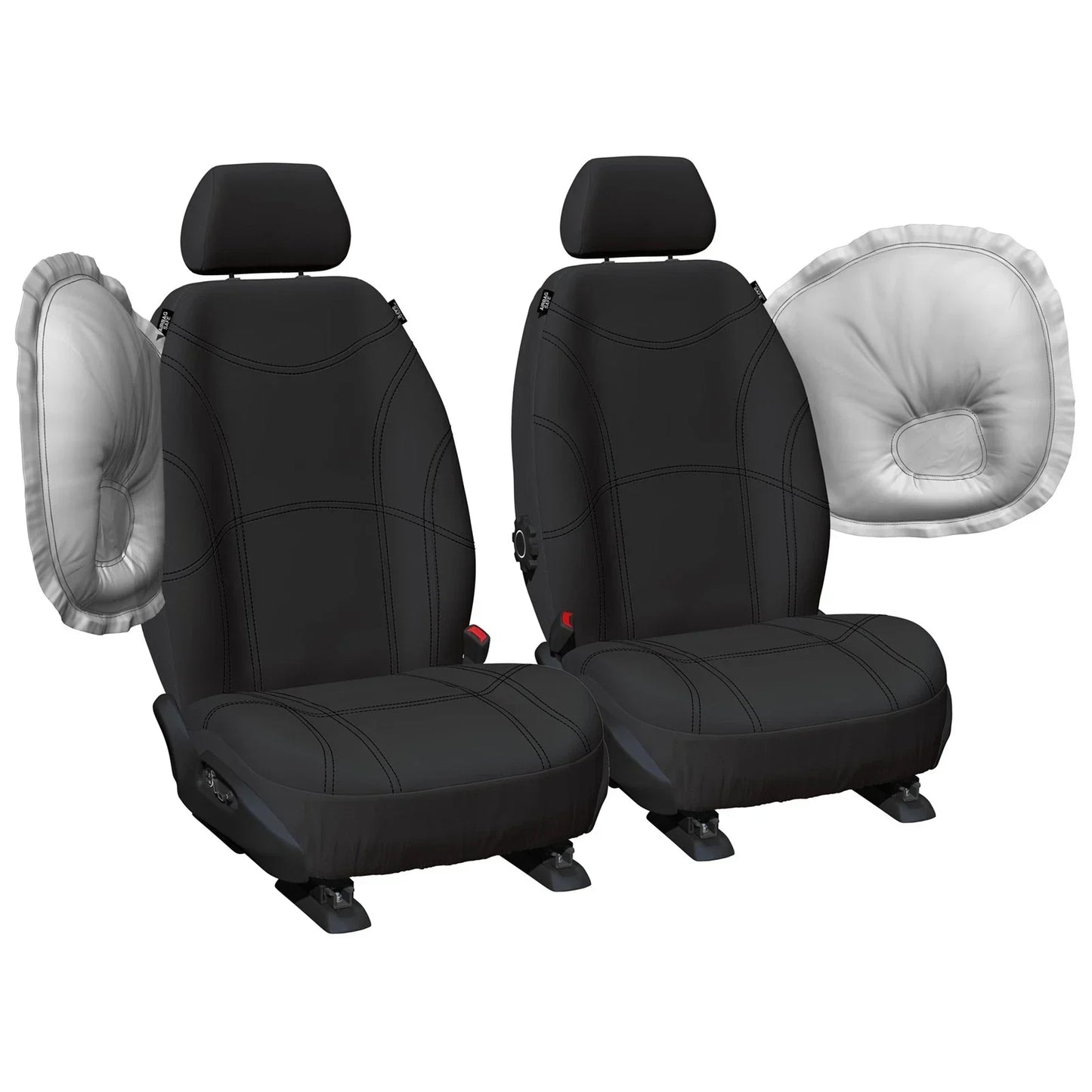Front Custom Fit Neoprene Car Seat Covers for Nissan Navara D23 NP300 2015~On
