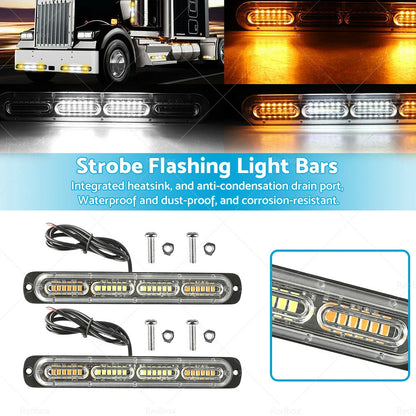 48 LED Amber Strobe Flashing Grille Lightbar for Truck Beacon Light