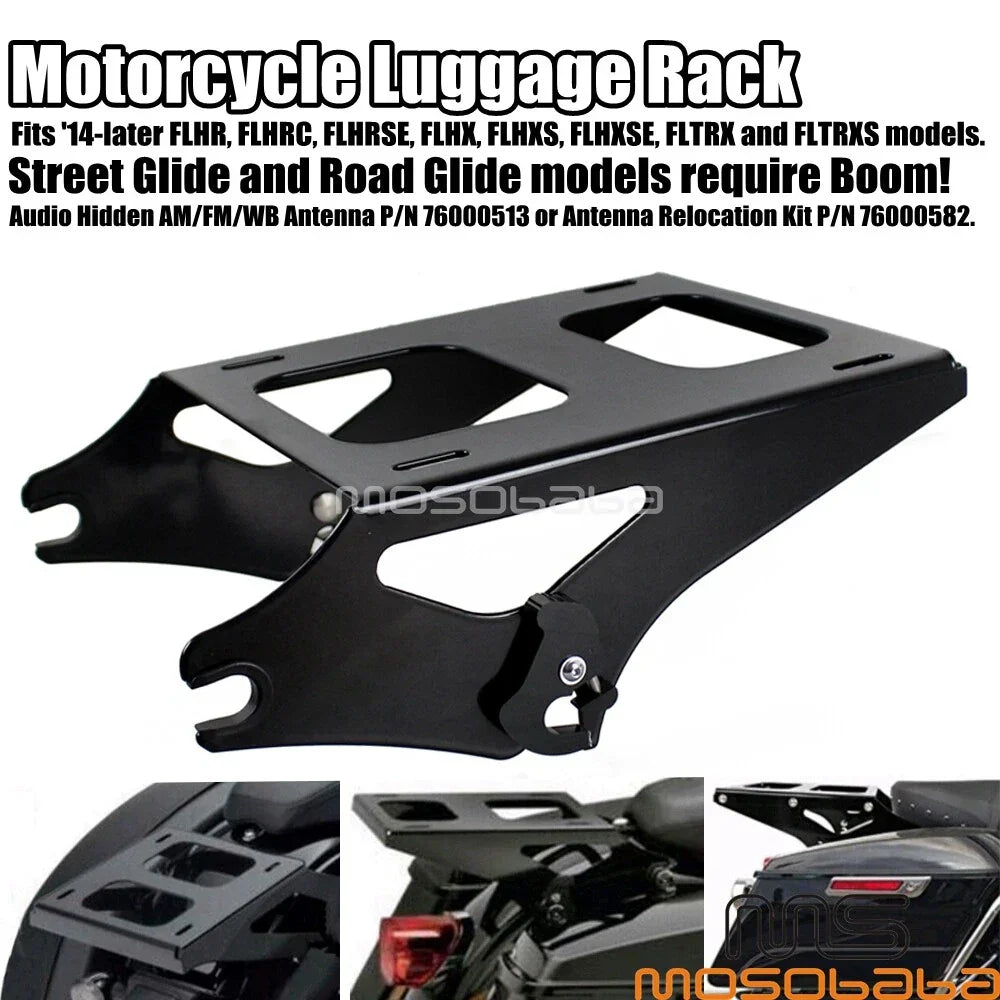 Two-Up Pack Luggage Rack for Harley Touring Road Glide FLTRX/S Road King (14-23)