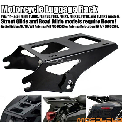 Two-Up Pack Luggage Rack for Harley Touring Road Glide FLTRX/S Road King (14-23)