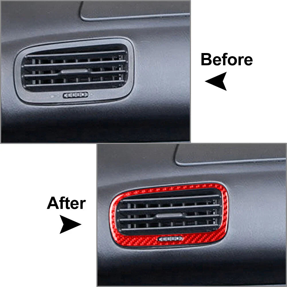 Red Interior Passenger Side Air Vent Outlet Cover Trim for Honda S2000 (04-09)