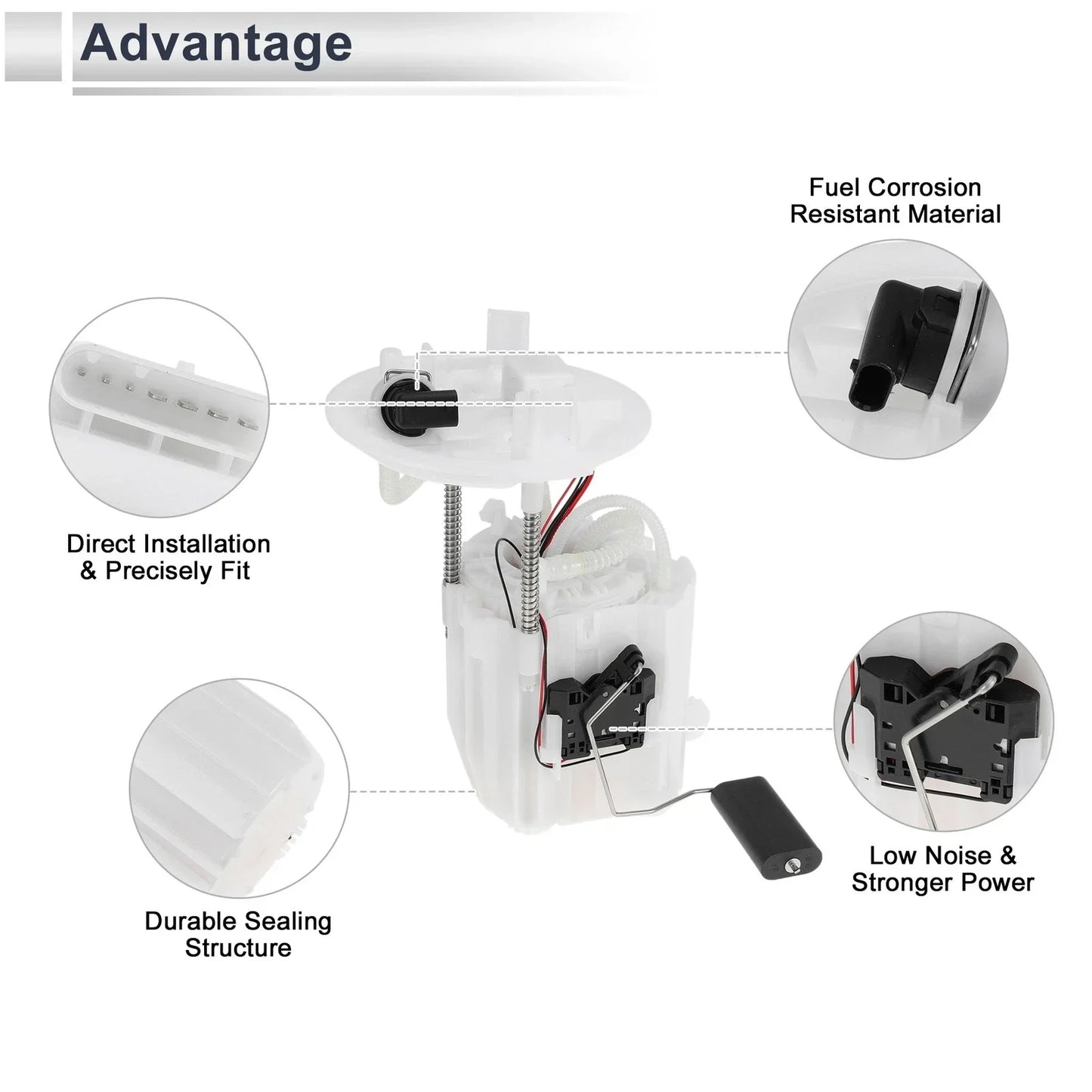 Fuel Pump Assembly for Mercedes Benz CLA250 C117 X156 2014-2020 L4 2.0L Gas