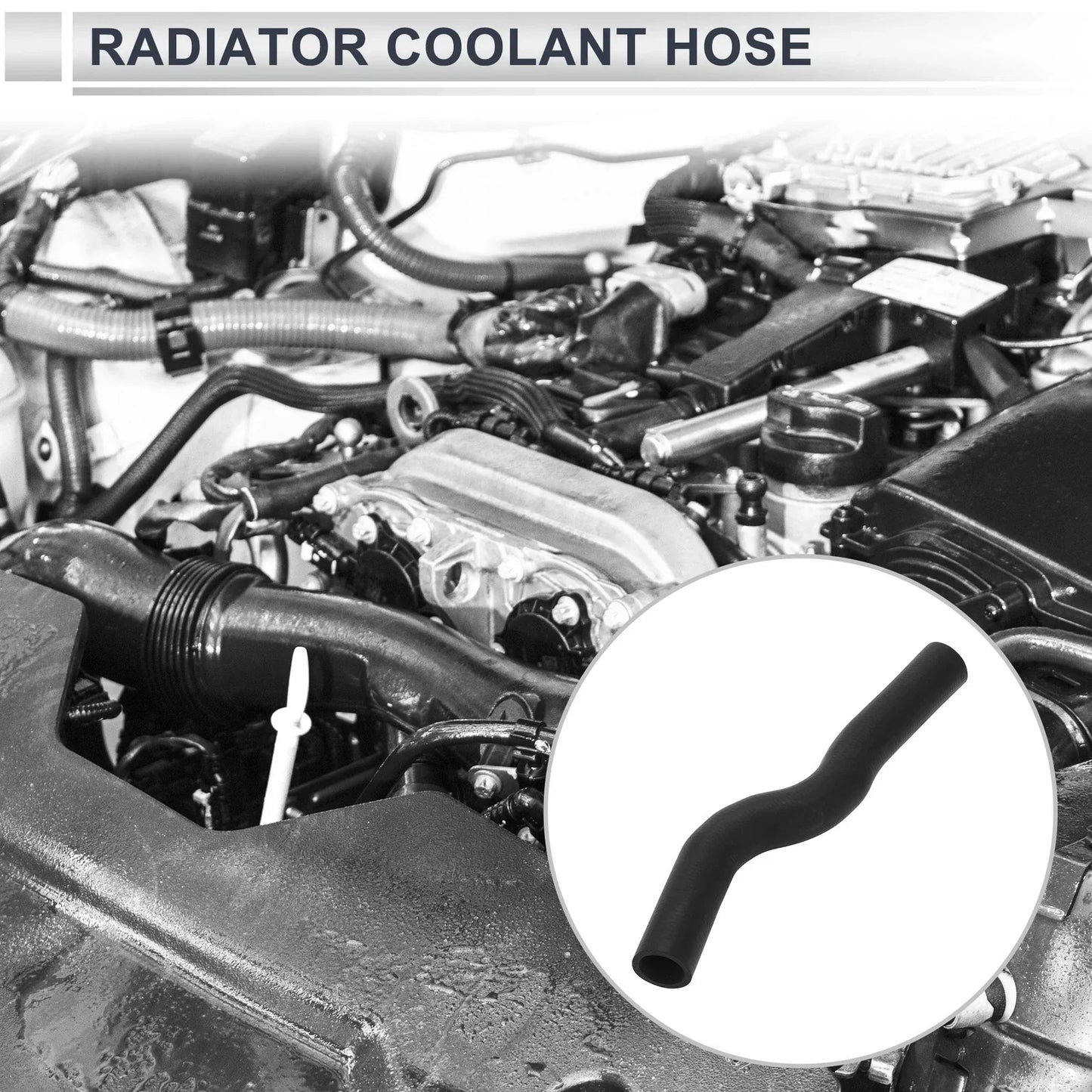 Radiator Coolant Hose for Honda Civic (2006-2011) Rubber Black 1 x Piece