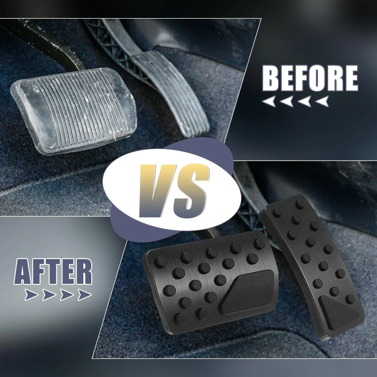 Car Brake Pedal Pad & Gas Accelerator Cover for Jeep (2011-2021) Black
