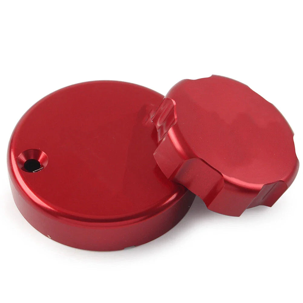 Red Front Brake Clutch Reservoir Cover Caps for Ducati 848 1098 (2008-2013)