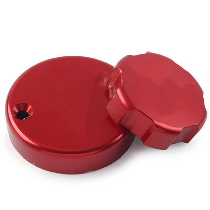 Red Front Brake Clutch Reservoir Cover Caps for Ducati 848 1098 (2008-2013)