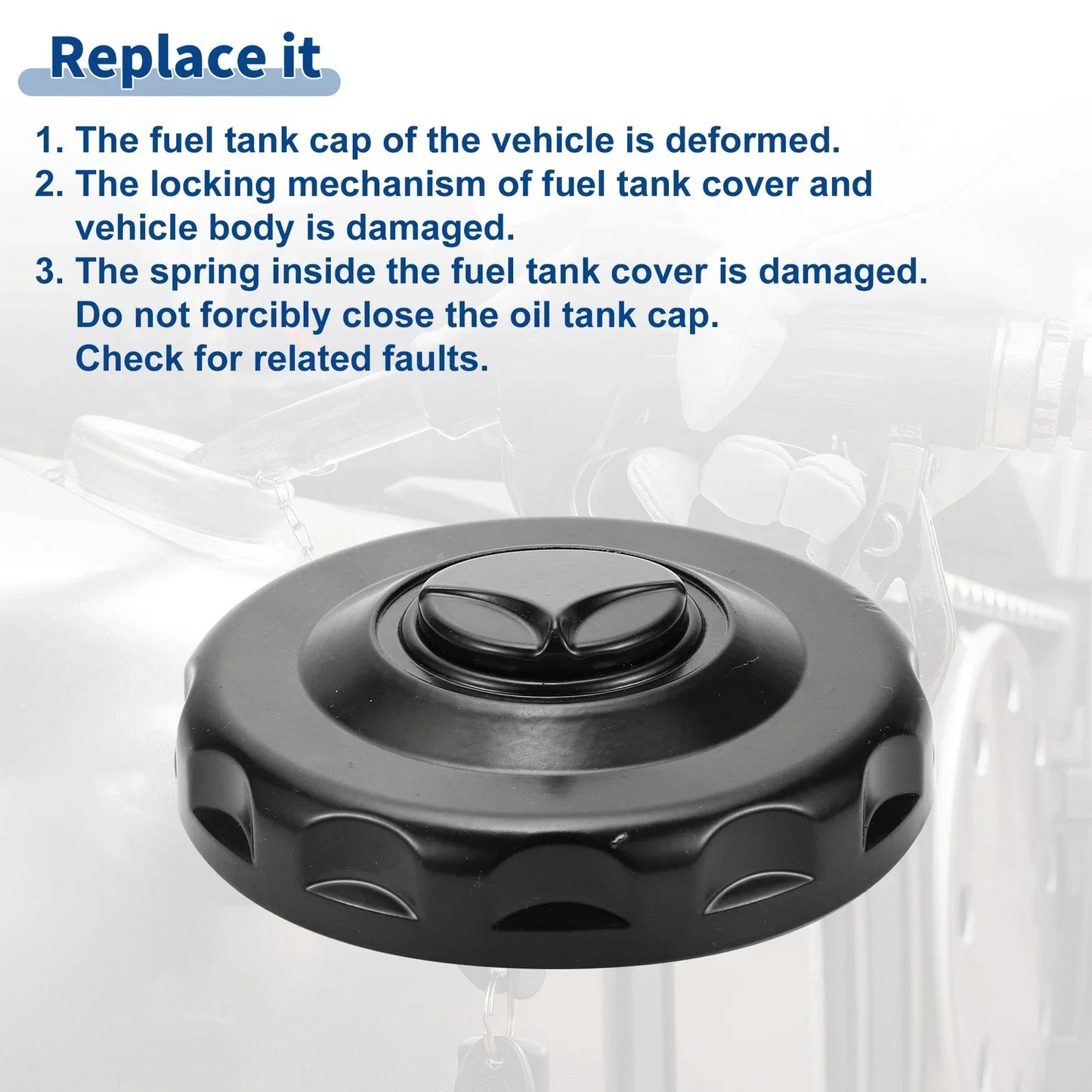 Locking Gas Cap Fuel Tank Cover with Keys for Mercedes Benz