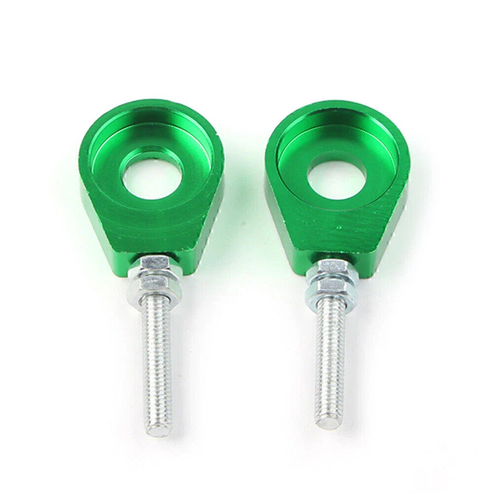 12mm Green Chain Adjuster Block Tensioner 2Pcs for Pit Quad Dirt Bike ATV CRF50