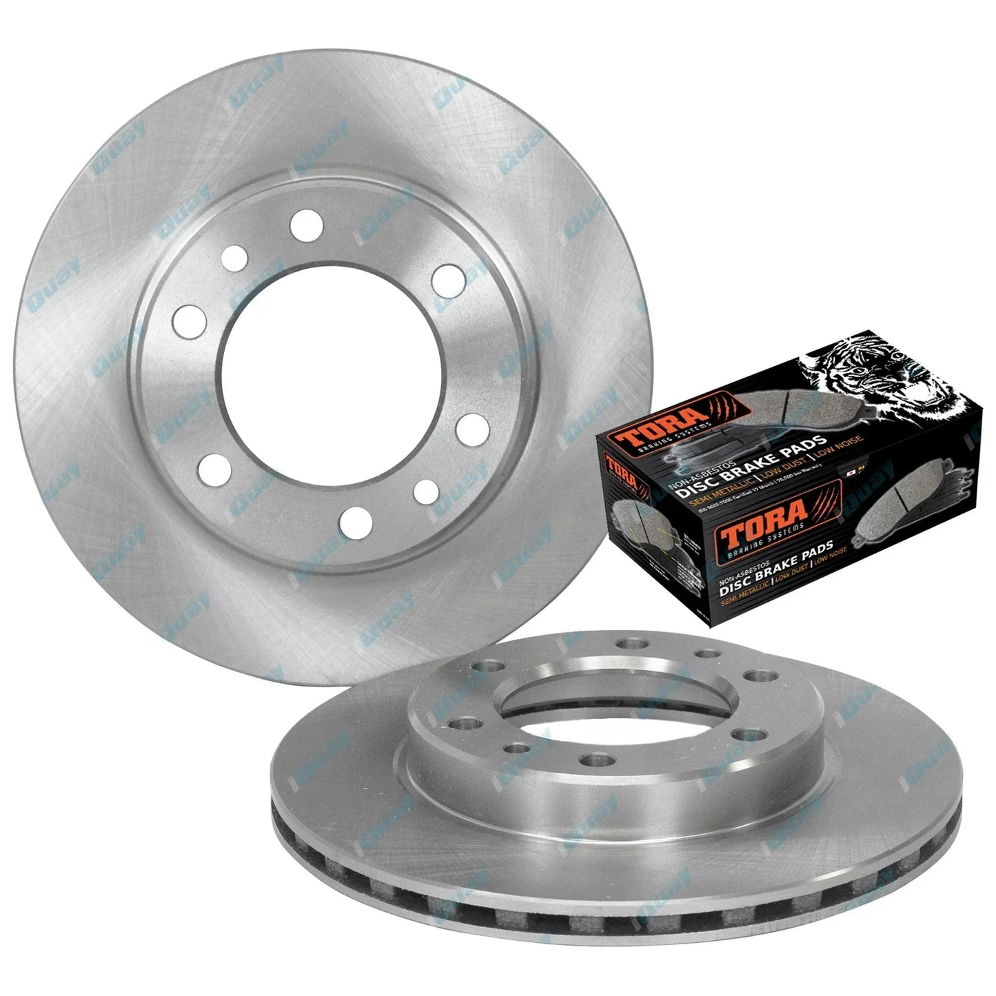 Front Disc Rotors & Brake Pads Kit for BJ42 FJ45 HJ45 HJ47 40 Series (1980-1984)