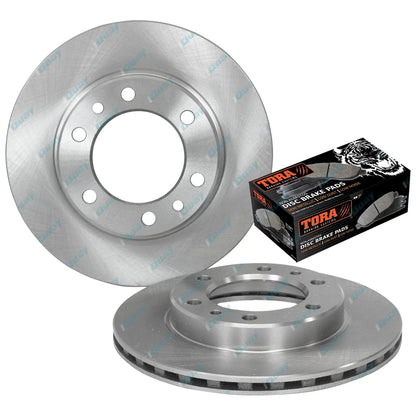 Front Disc Rotors & Brake Pads Kit for BJ42 FJ45 HJ45 HJ47 40 Series (1980-1984)