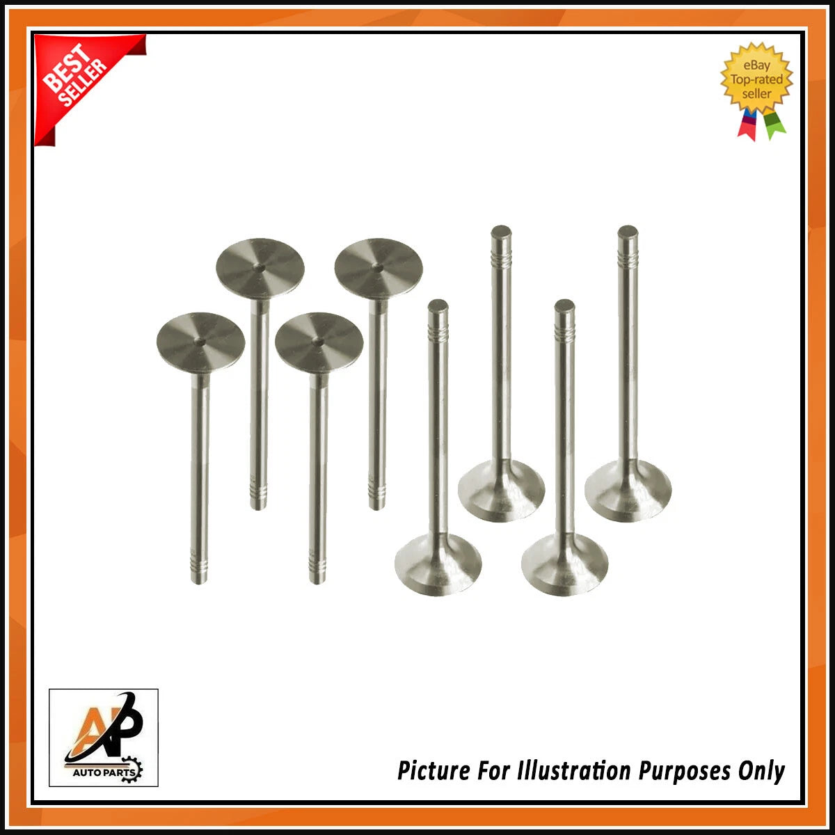 Exhaust Valve Set of 8 for Audi Seat VW 1.4 TSI CAXA (2011–2018)