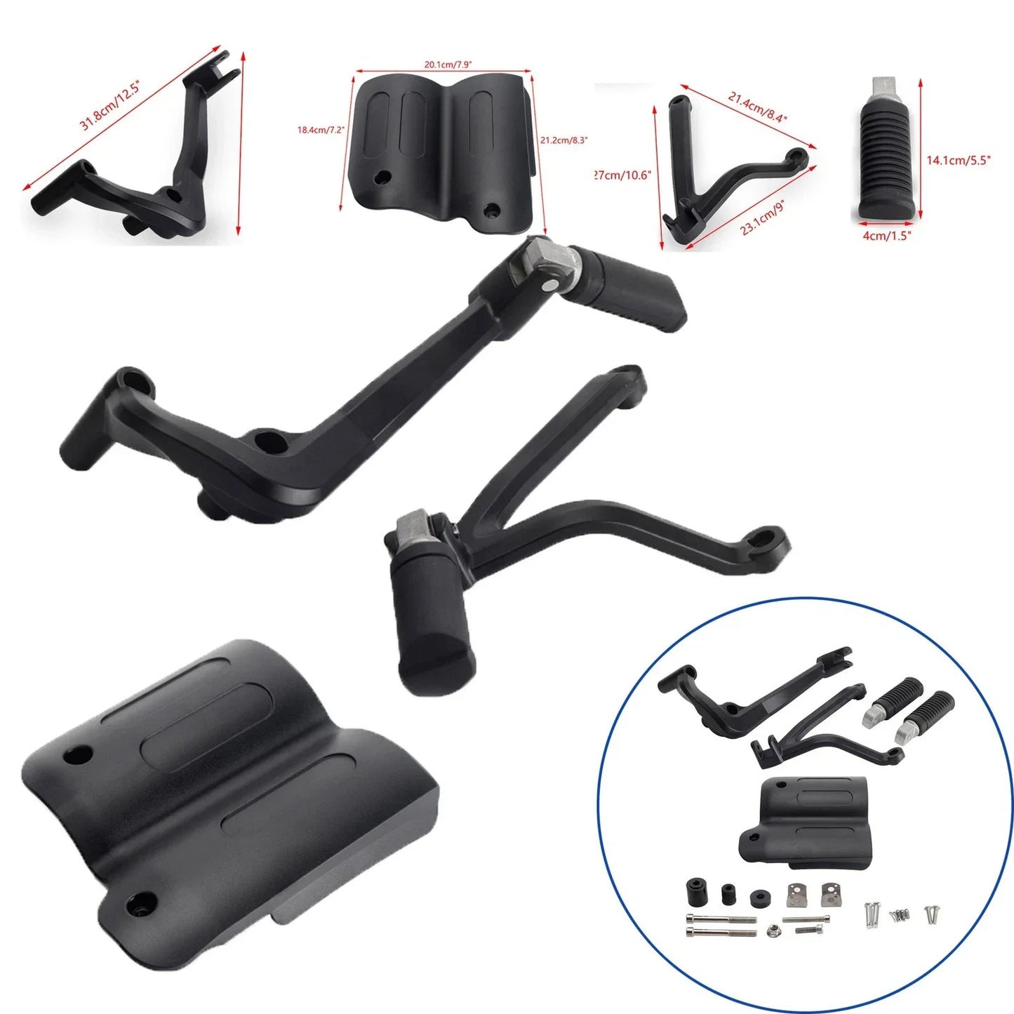 Passenger Footpeg Mount w/ Heat Shield for Harley Sportster S 1250 (21-22)