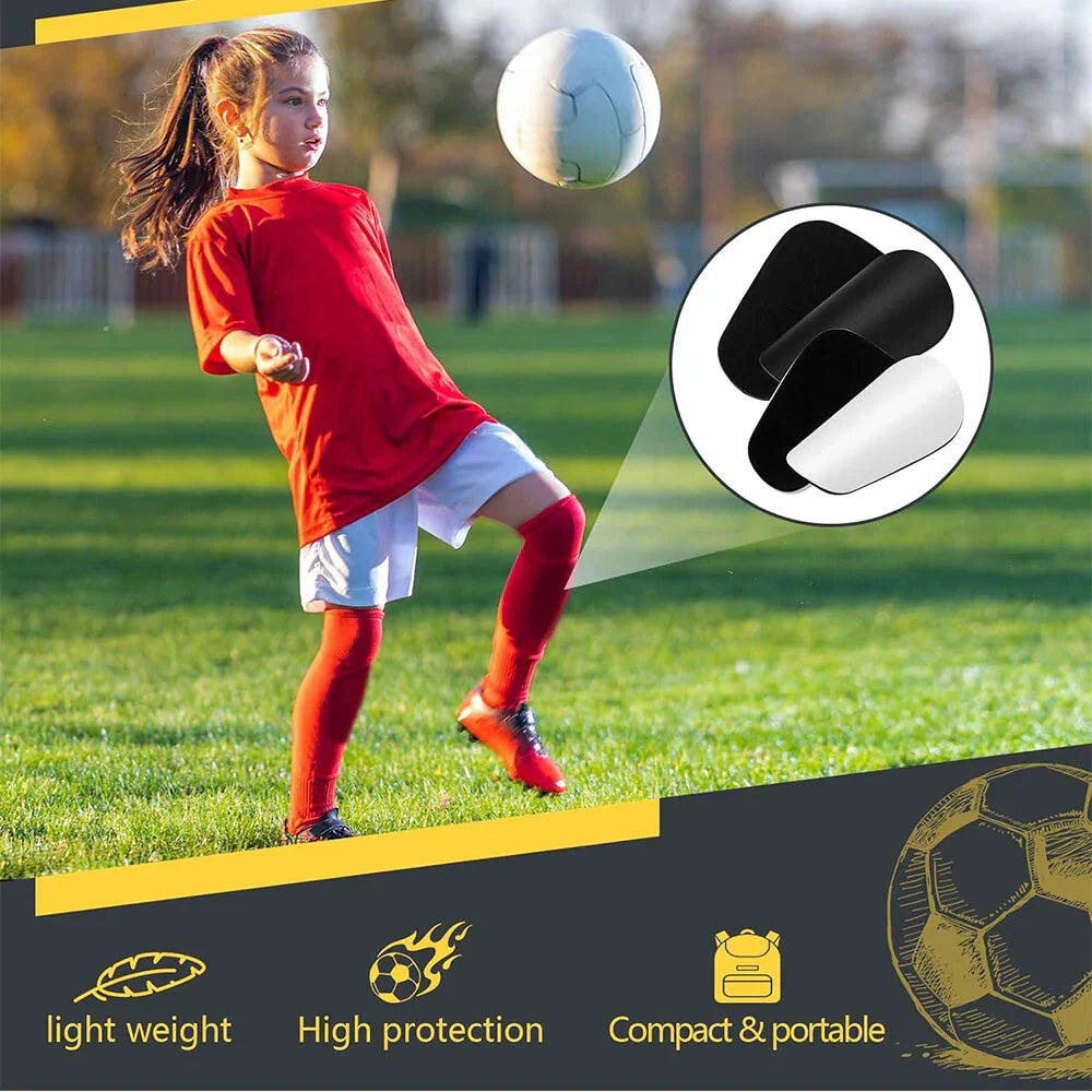 Mini Shin Guards Protective Gear for Youth Adults Black & White