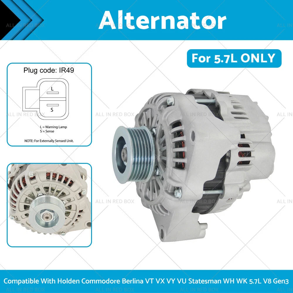 Alternator for Holden Commodore Berlina Statesman VT-VY VU WH WK 5.7L V8