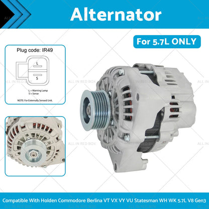 Alternator for Holden Commodore Berlina Statesman VT-VY VU WH WK 5.7L V8