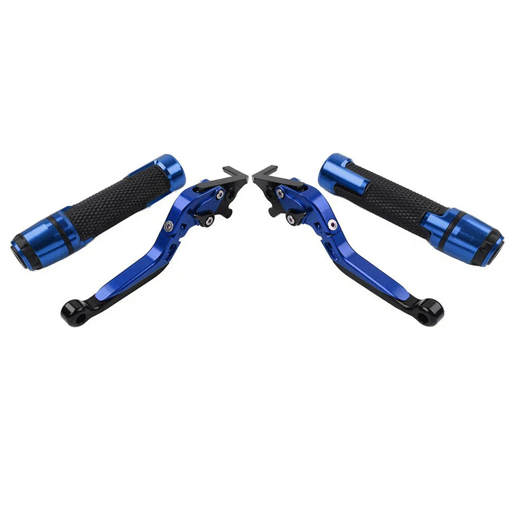 Blue Extendable Brake Clutch Levers Grip Set for 765 SPEED TRIPLE (2016-2023)