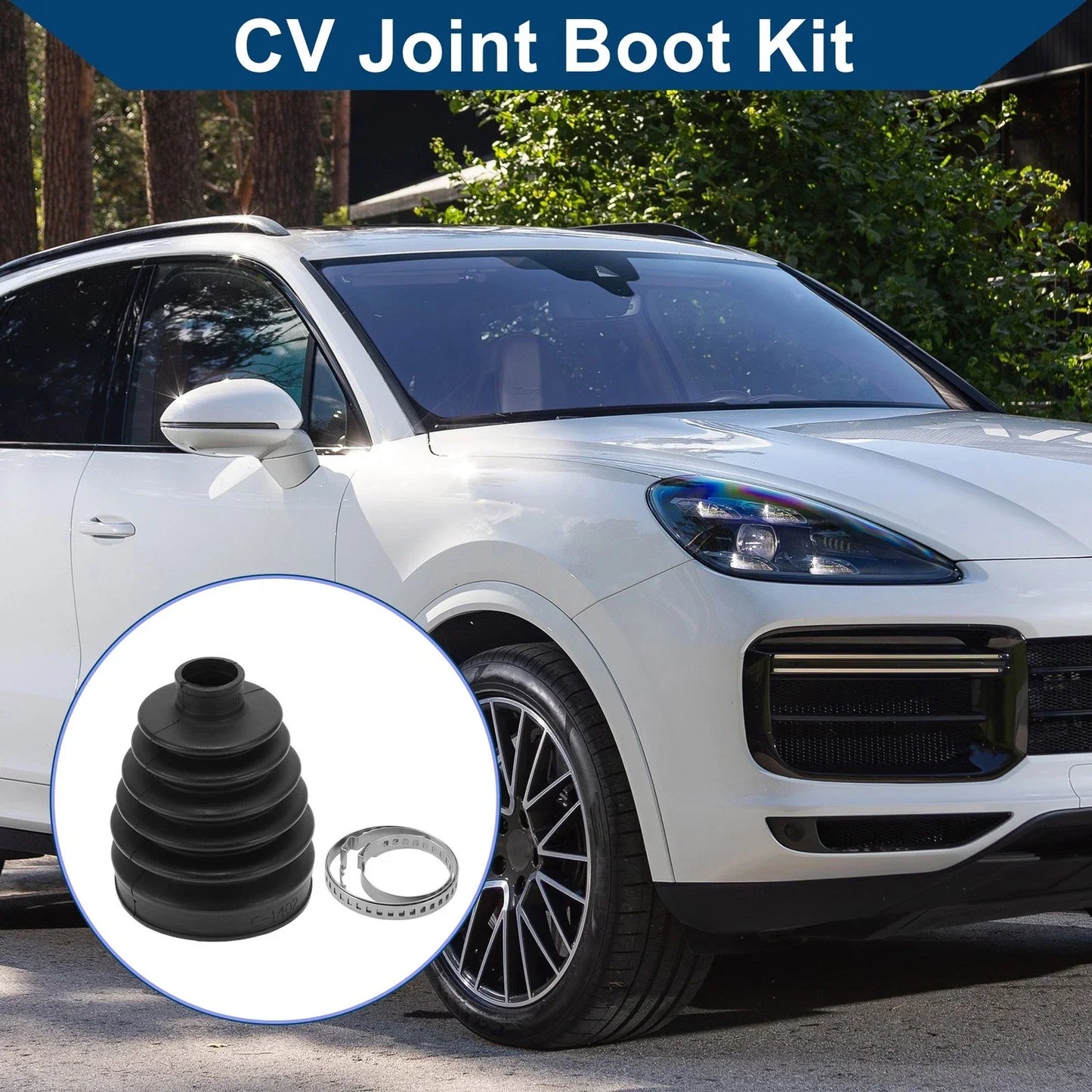 Outer CV Joint Boot Kit w/ Clamps for Porsche Macan (2015-2022)