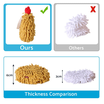 Microfiber Plush Chenille Kids Toddler Hand Towels - Absorbent Bathroom Kitchen