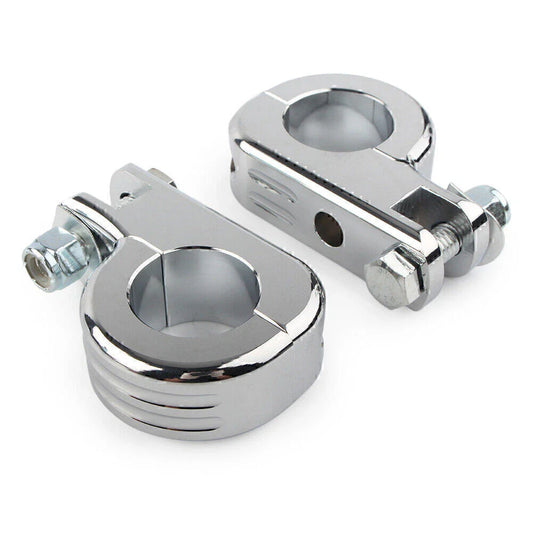 1.5" Chrome Highway Foot Pegs for Harley Touring Road King (2009-2023)