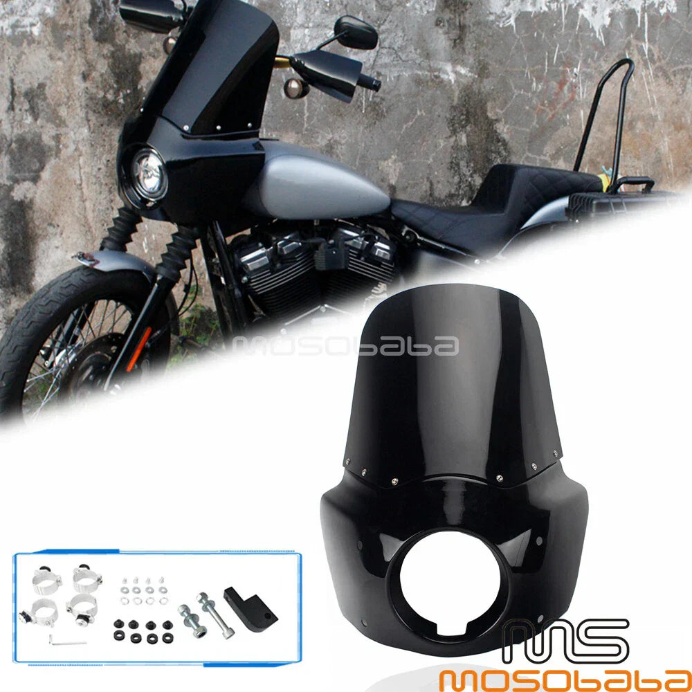Detachable Tall Fairing Windshield for Harley Street Bob FXDB Dyna (2006-2017)