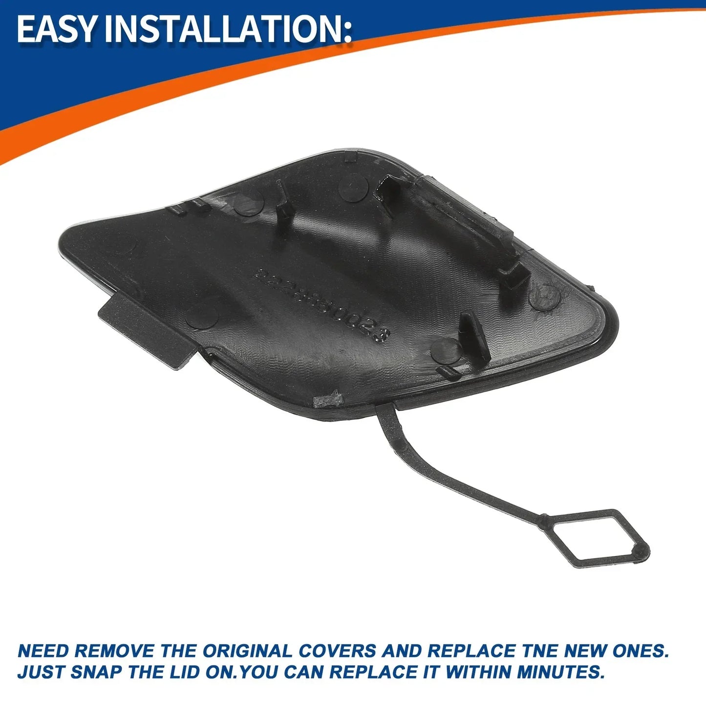 Bumper Tow Hook Cover for Mercedes W222 (2014-2020) - Obsidian Black