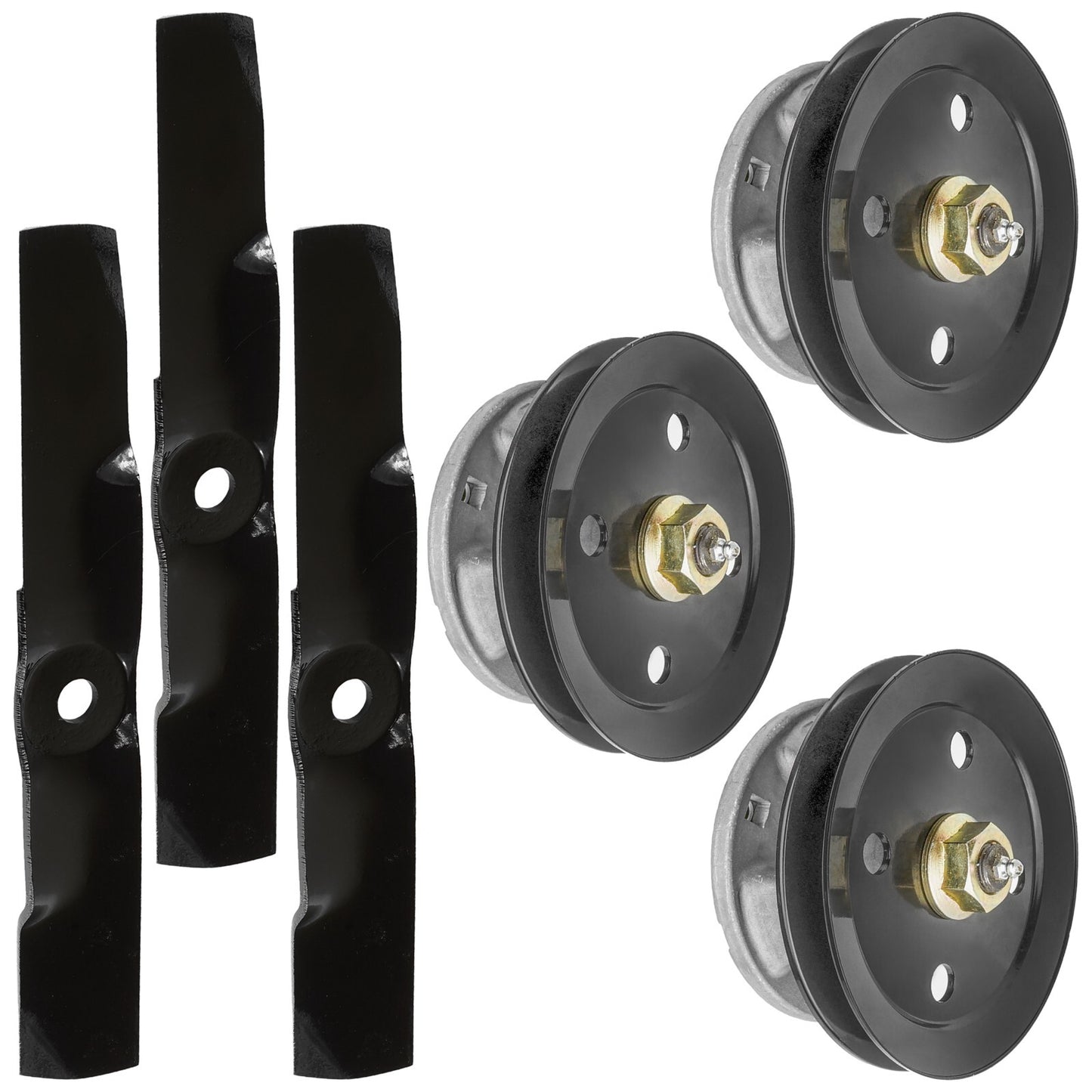 48 Inch Deck Spindle with Pulley Blade Kit for John Deere GT242 GT262 (2004–2018)