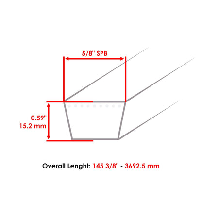 Deck Belt Replacement for Snapper 460Z 400Z 500Z S50X S50XT (2000–2012)
