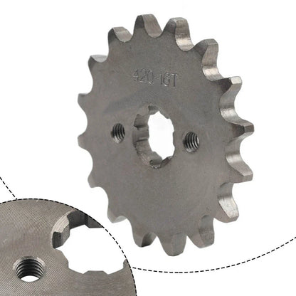 17mm 16T Front Sprocket for 50cc 70cc 90cc 110cc 125cc 140cc ATV Pit Bike