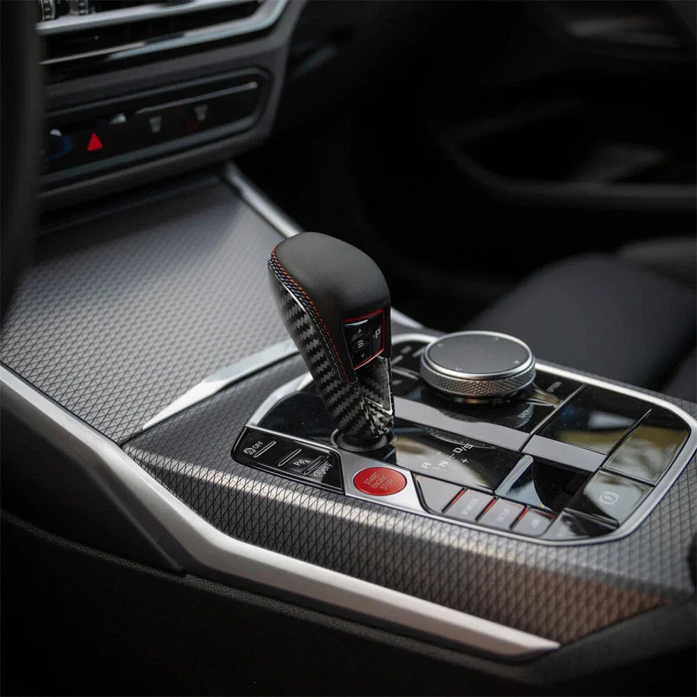 Real Carbon Fiber Gear Shift Cover for BMW M2 M3 M4 X3M (2022-2023)