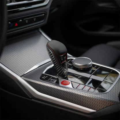Real Carbon Fiber Gear Shift Cover for BMW M2 M3 M4 X3M (2022-2023)