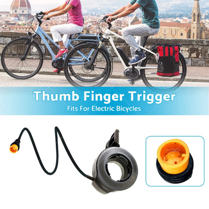 Thumb Finger Trigger Throttle for Electric Bike Ebike Scooter Black