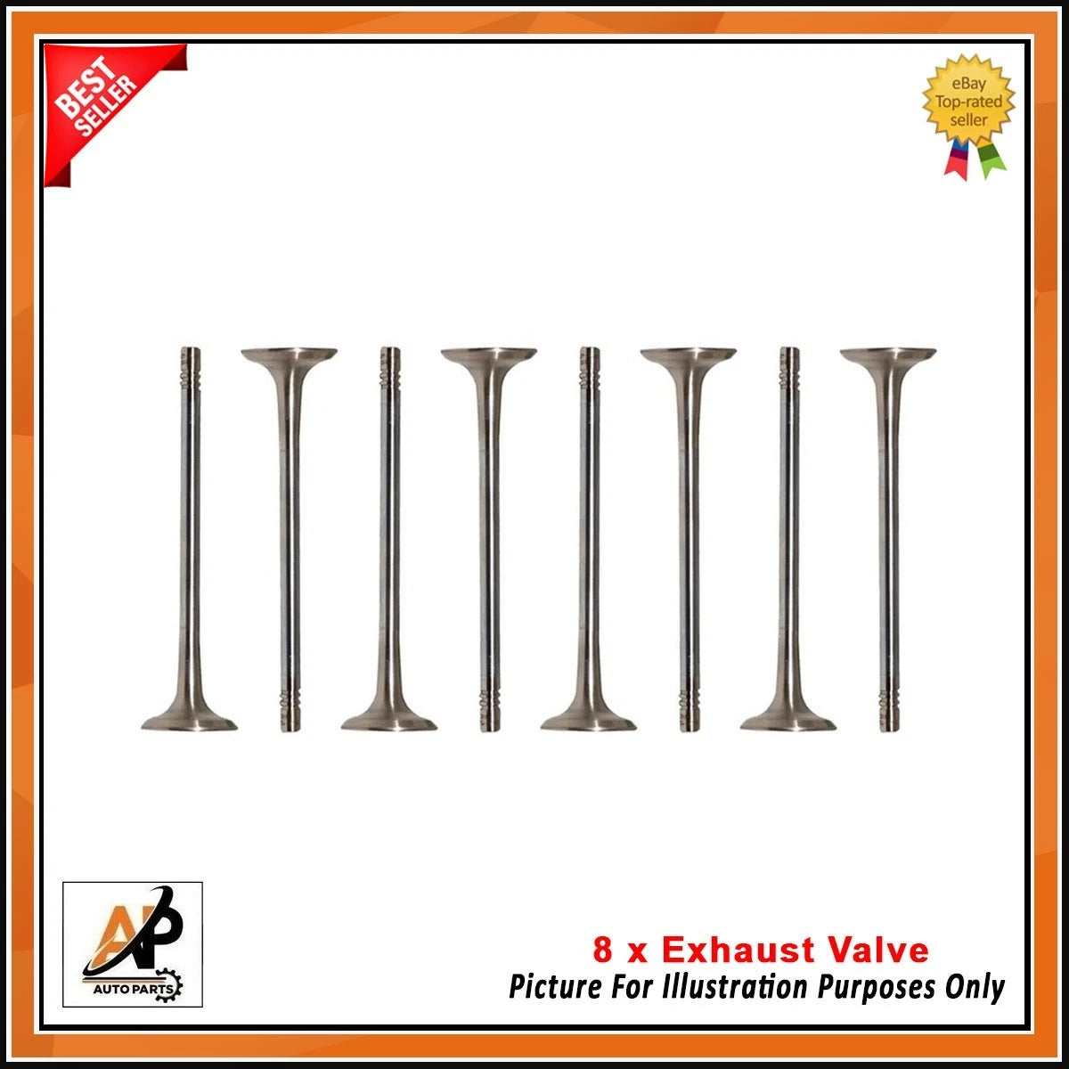 Exhaust Valve Set of 8 for Citroën Jumper II 2.2 HDi Diesel (2006–2019)