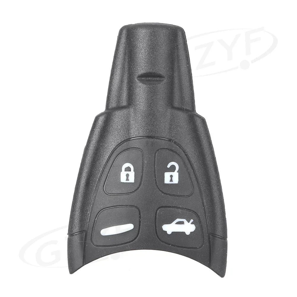 4 x Button Smart Key Fob Shell Cover for Saab 9-3 Sport (2003-2011) Black