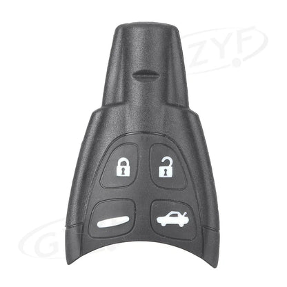 4 x Button Smart Key Fob Shell Cover for Saab 9-3 Sport (2003-2011) Black