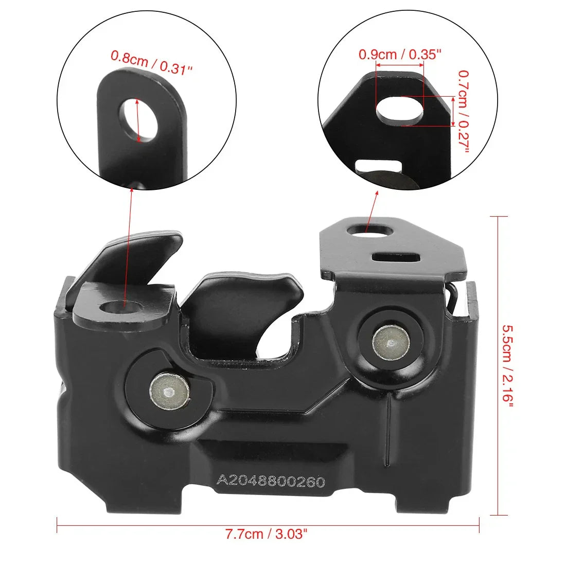 Hood Lock Latch Hook Safety Catch for Mercedes-Benz E400 E550 (2014-2017)
