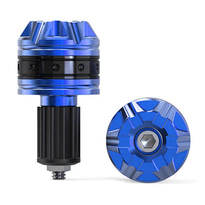 Aluminum Handlebar Grips & Bar End Cap Plugs for Motorcycle/Scooter - Blue