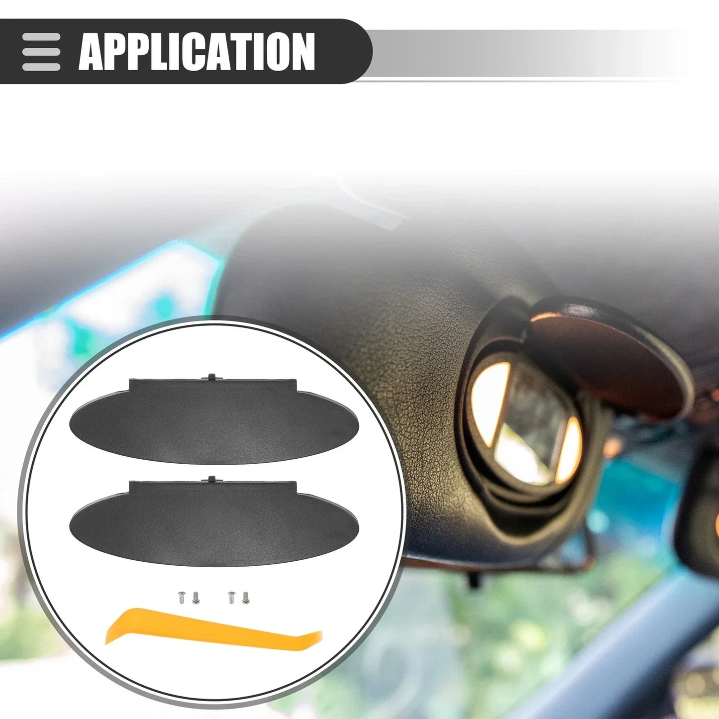 Sun Visor Mirror Covers for Porsche 911
