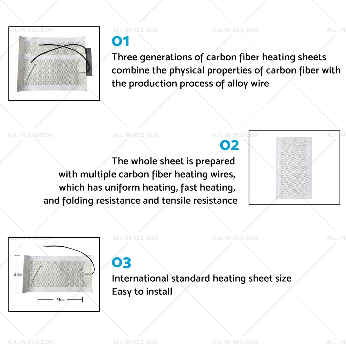 4 x 12V Universal Carbon Fiber Heated Seat Heater Kit for Car