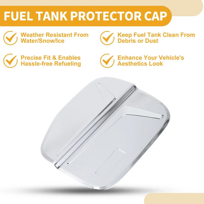 Fuel Tank Door Cap for Honda Accord 2023-2025 Gas Tank Flap Chrome Silver