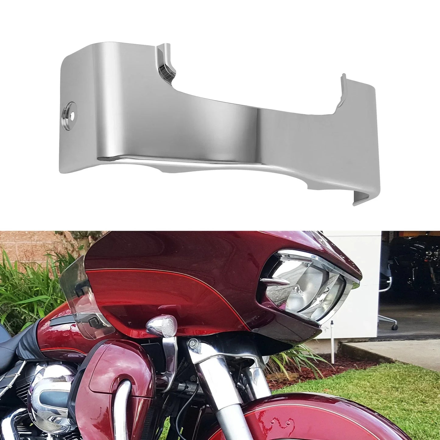 Chrome Outer Fairing Skirt for Harley Touring Road Glide (2015-2024)