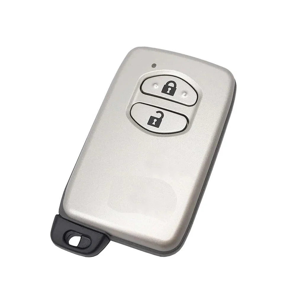 Smart Ignition Key Housing 2 Buttons Silver for Toyota Prius, Avalon, Camry, Venza (2009-2023)