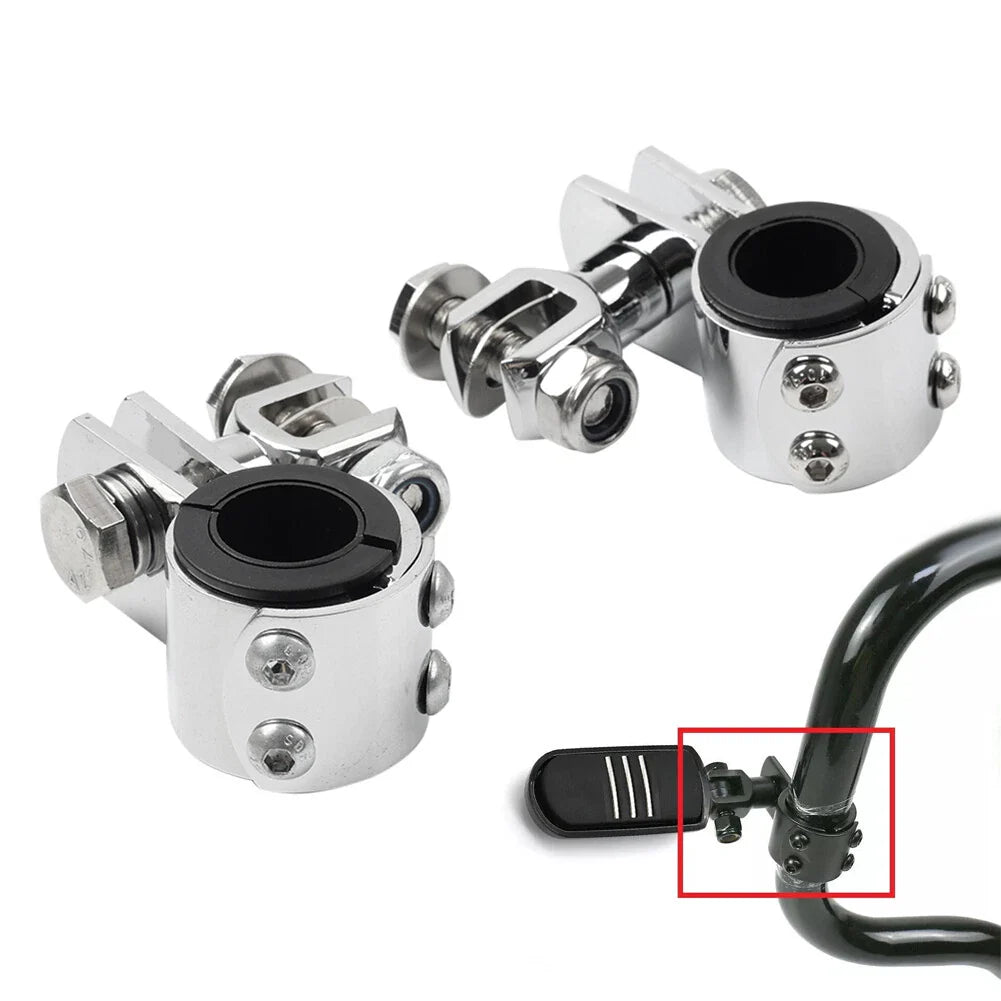 Highway Bar Foot Pegs Mount Clamps for Harley (1" 1.25")