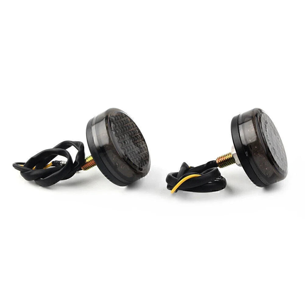 LED Round Smoke Turn Signal Indicator Light for Car 12V