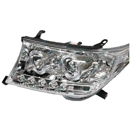 2 Headlights for Toyota Landcruiser 200 Series 07-15 Angel Eye Projector LED