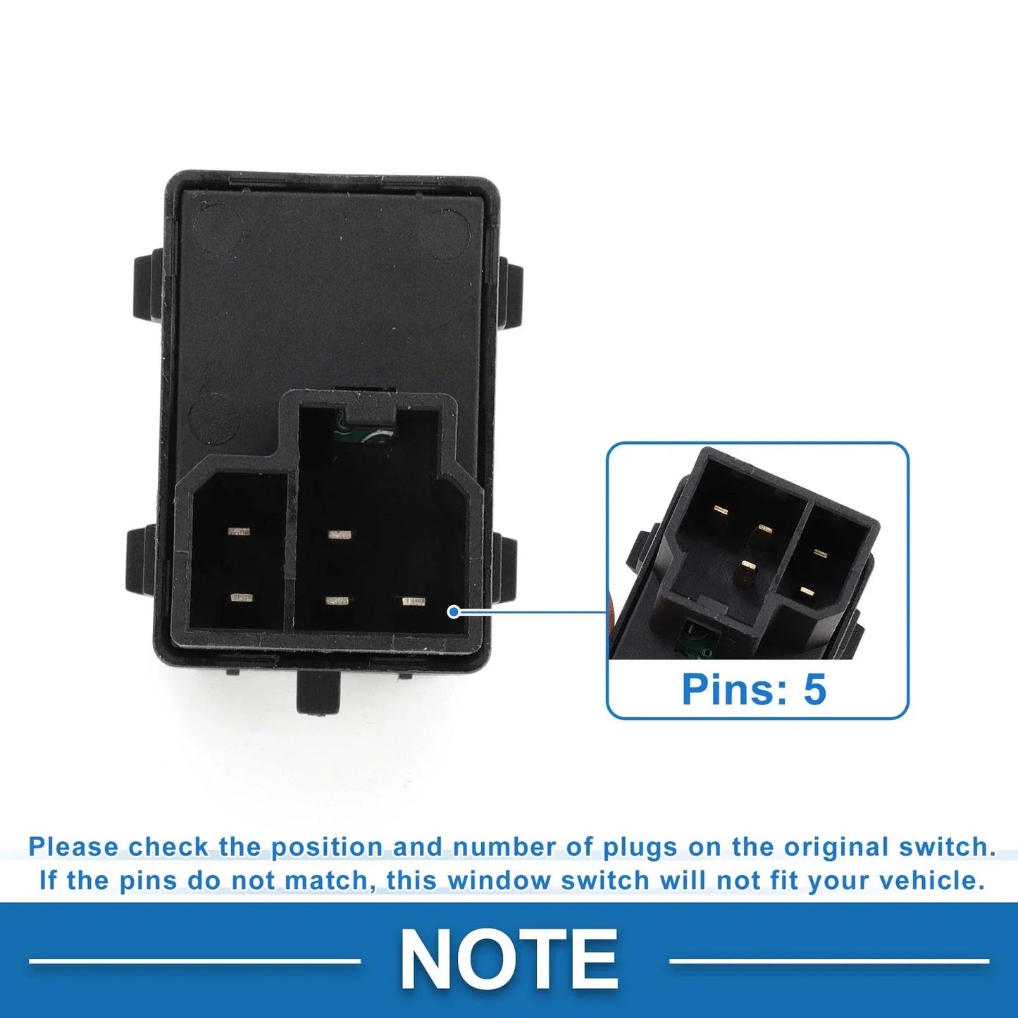 Front Power Window Switch for Dodge Dakota Durango Ram 1500 (2000-2004)