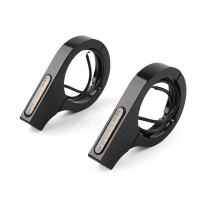 LED Fork Turn Signal Light Indicator Amber for Harley Touring