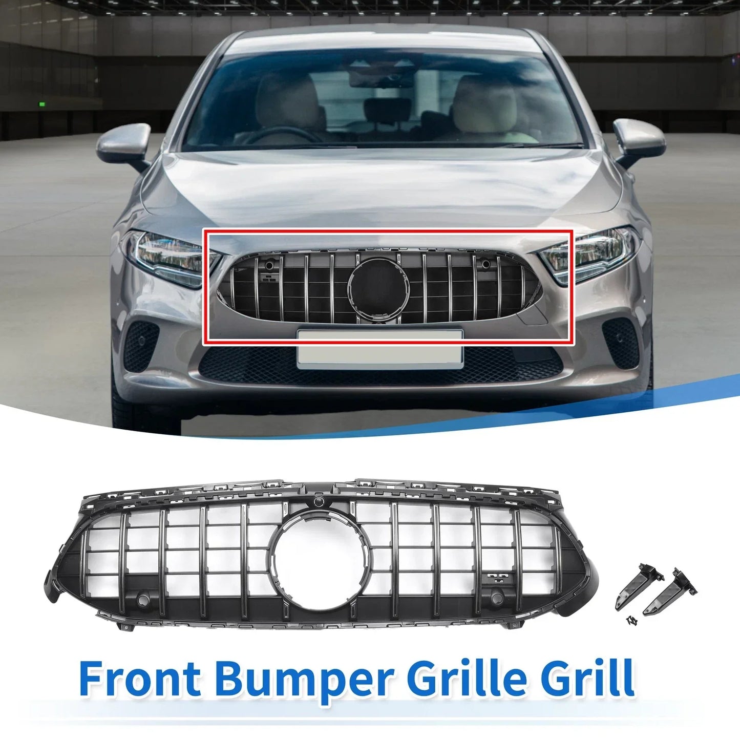 Front Upper Bumper Grille for Mercedes-Benz A-Class (2023-2024)