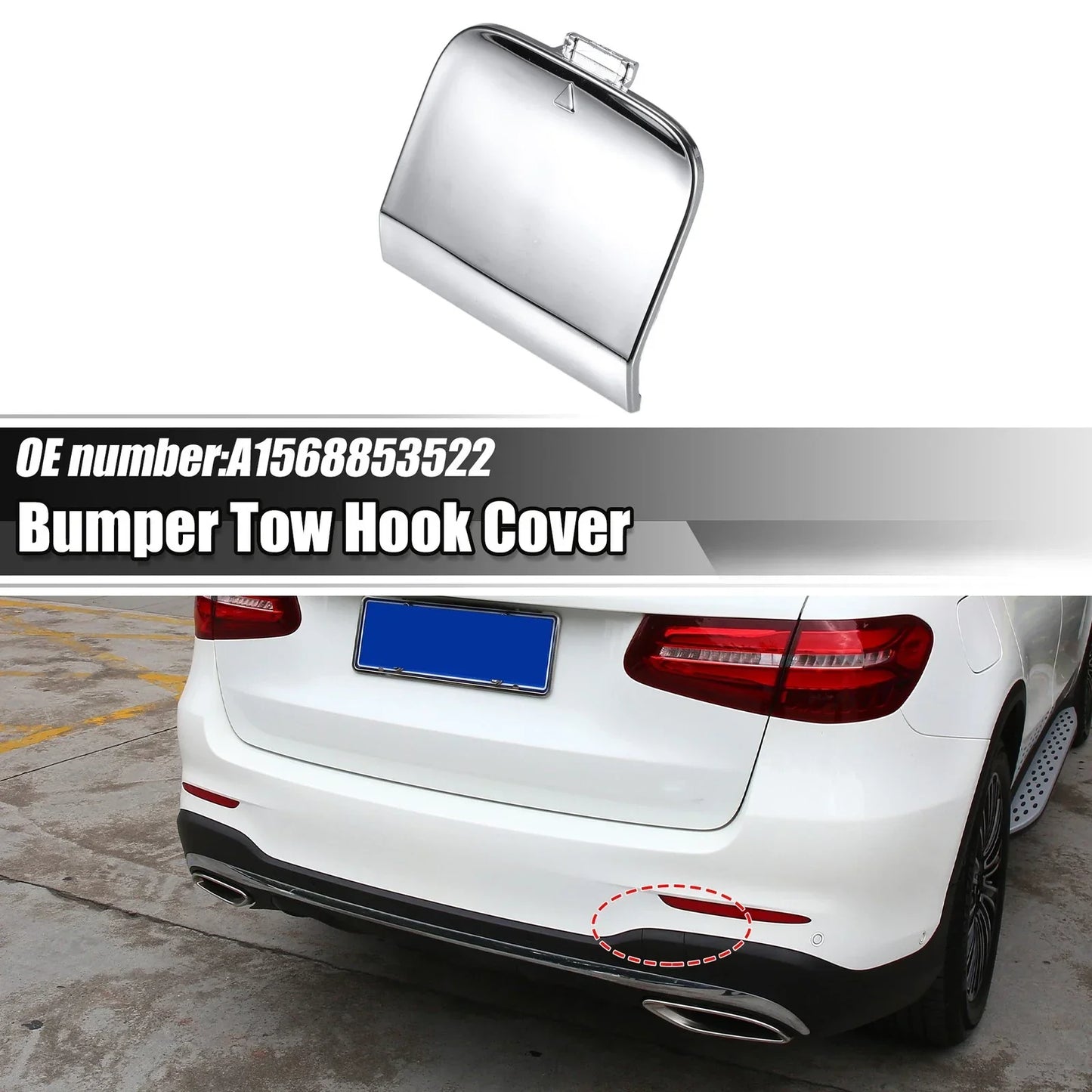 Rear Bumper Tow Eye Hook Cover for Mercedes Benz GLA X156 (2014-2020)
