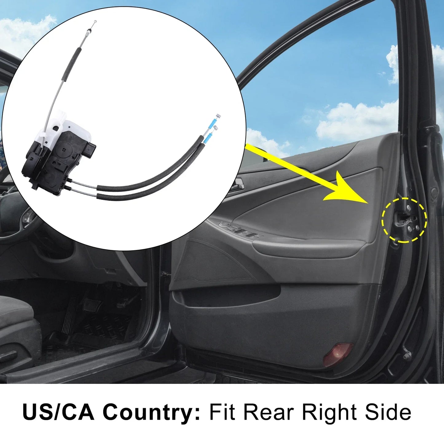 Rear Right Door Latch Lock Actuator for Hyundai Tucson (2011-2015)