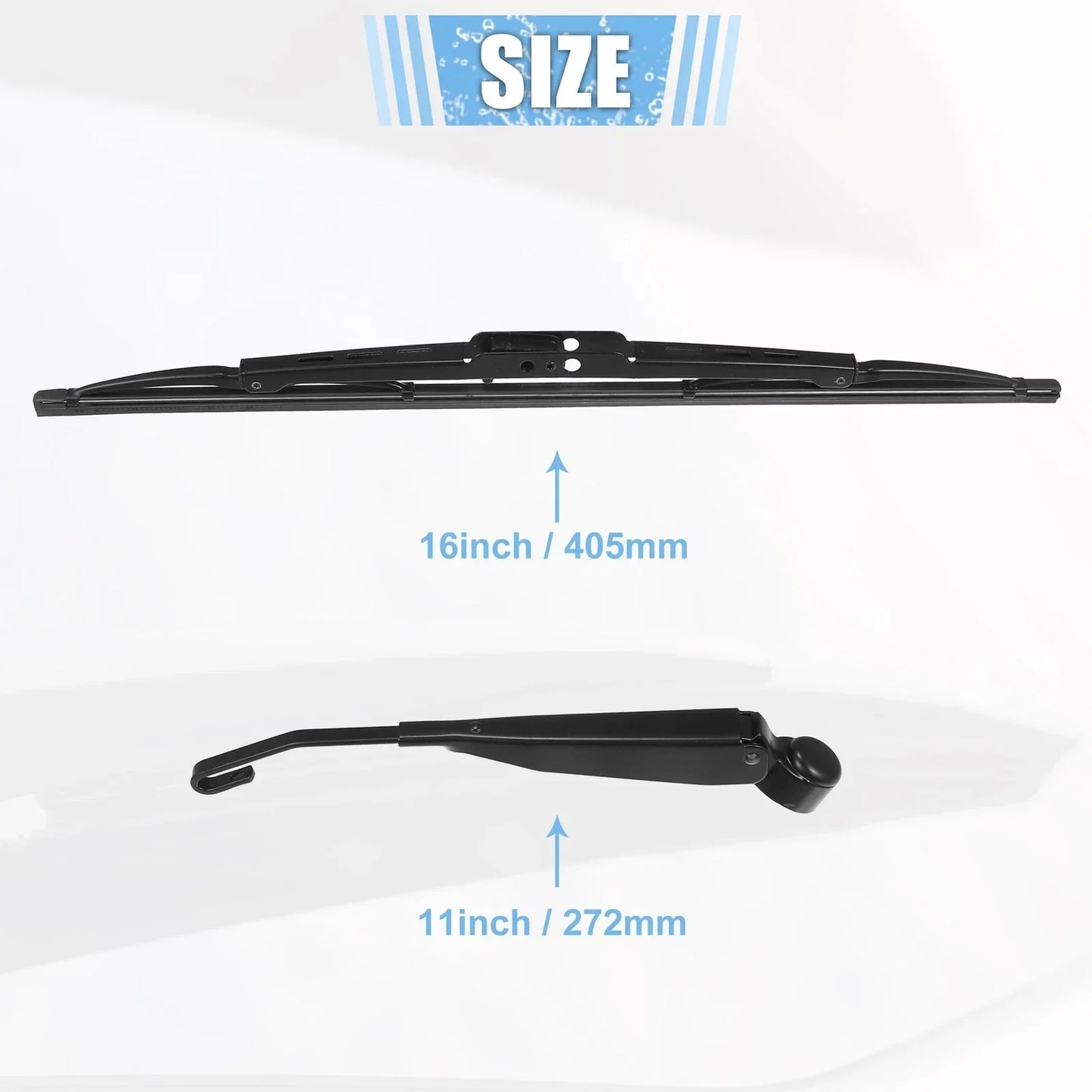 Rear Windshield Wiper Blade Arm Set for Chrysler Town & Country (2008-2016)